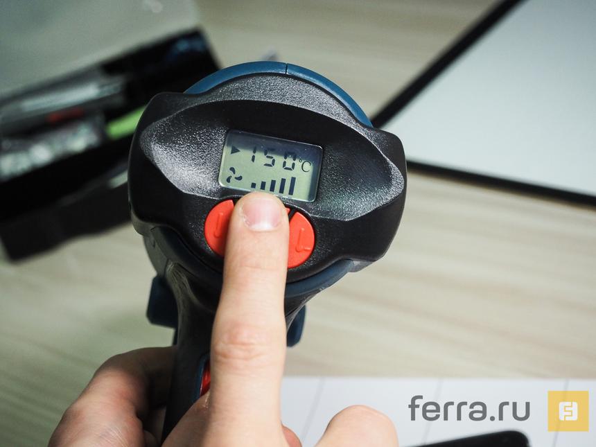 Устанавливем температуру пушки