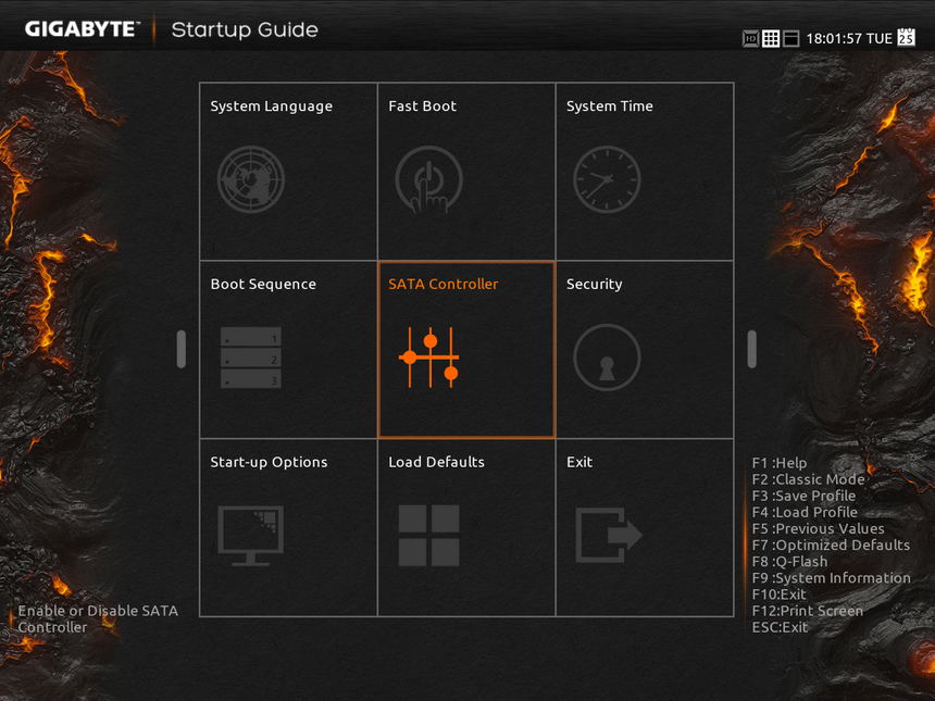 Главное меню BIOS