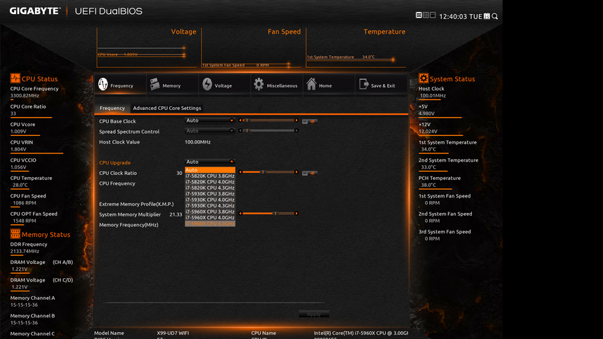 BIOS GIGABYTE GA-X99-UD7 WIFI (версия № 1, HD)