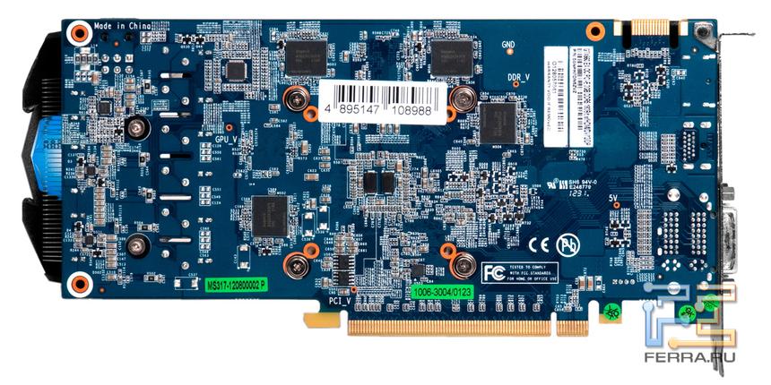 Видеокарта KFA2 GTX 660 EX OC. Обратная сторона