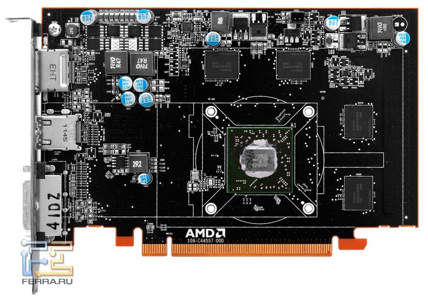 Radeon HD 7750 с демонтированной системой охлаждения