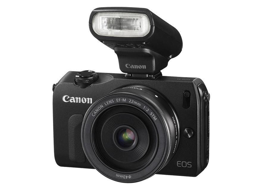 Canon EOS M со вспышкой Speedlite 90EX