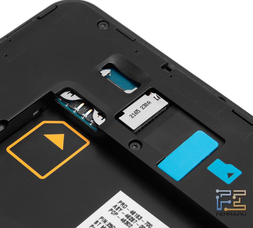 Слоты для microSD и SIM-карты