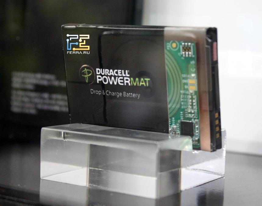 Батарея для телефона со встроенным приёмником для Duracell Powermat