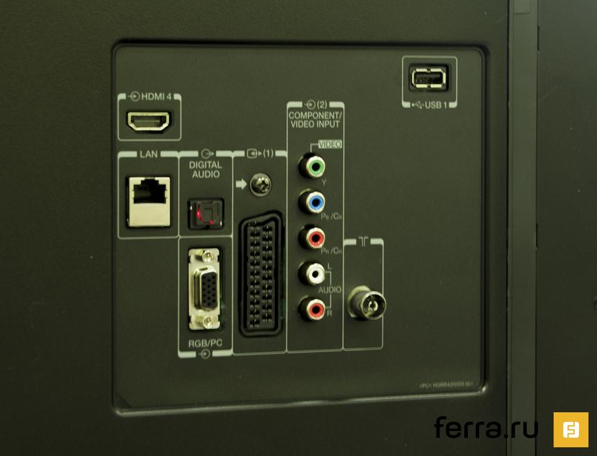 TOSHIBA 42L7453RB, разъемы сзади