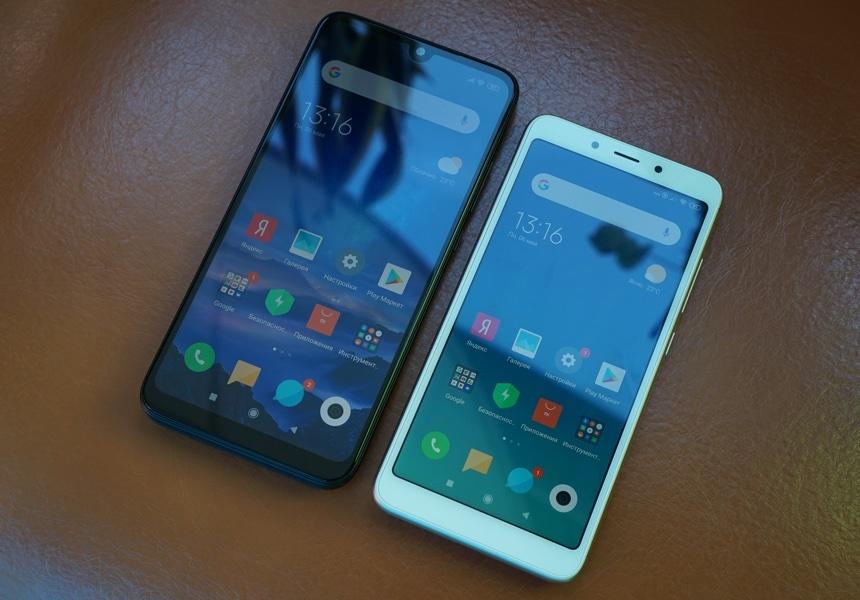 Слева - Xiaomi Redmi 7, справа - Xiaomi Redmi 6