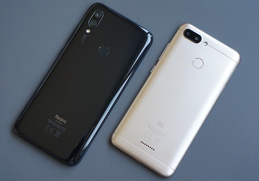 Слева - Xiaomi Redmi 7, справа - Xiaomi Redmi 6