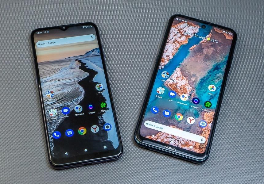 Слева — Nokia G10, справа — Nokia X20