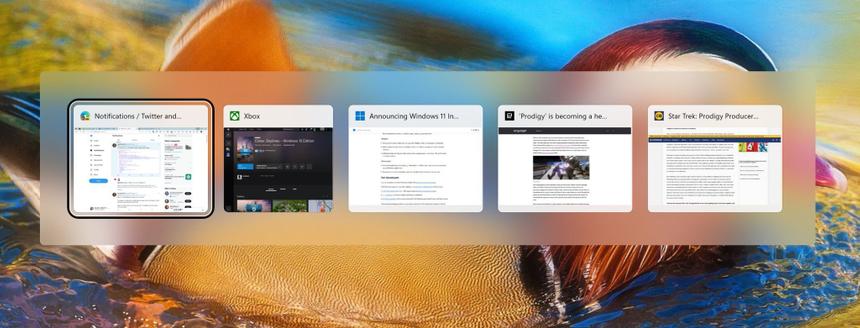 В Windows 11 вернулось классическое окно «Alt+Tab», как в Windows 7