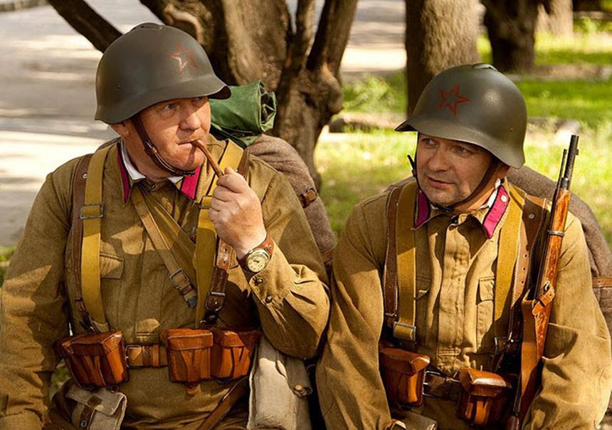 Реконструкторы в экипировке РККА на 1941 год