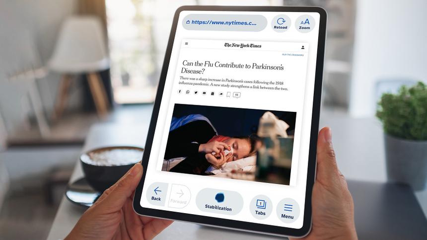 Разработан браузер со стабилизацией для людей с болезнью Паркинсона