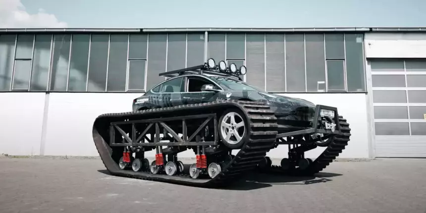 В танк из электрокара: Tesla Model 3 модифицировали