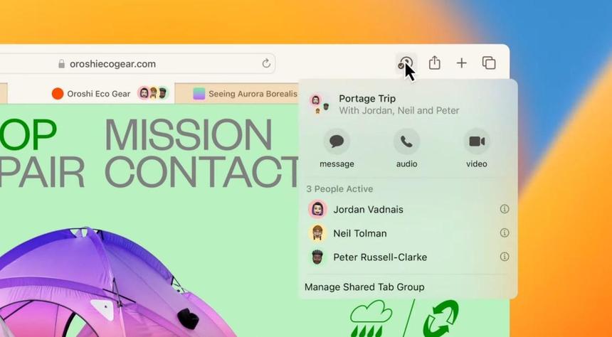 Apple предложила просматривать сайты совместно с друзьями в новой macOS