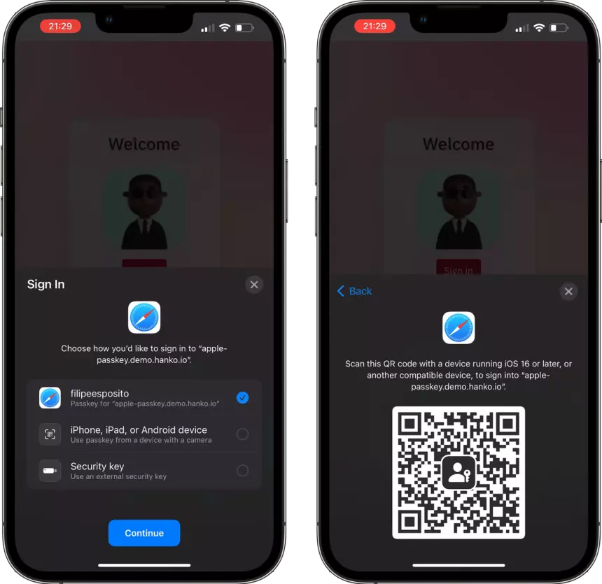 Как "беспарольный" вход будет работать на iPhone