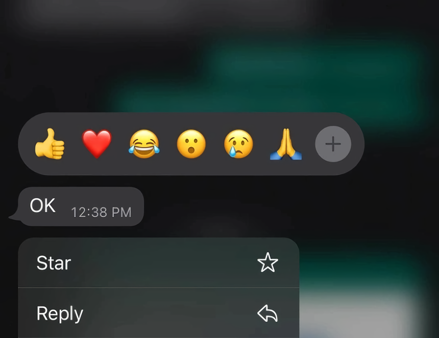 В WhatsApp наконец-то появились реакции любым эмодзи на сообщения