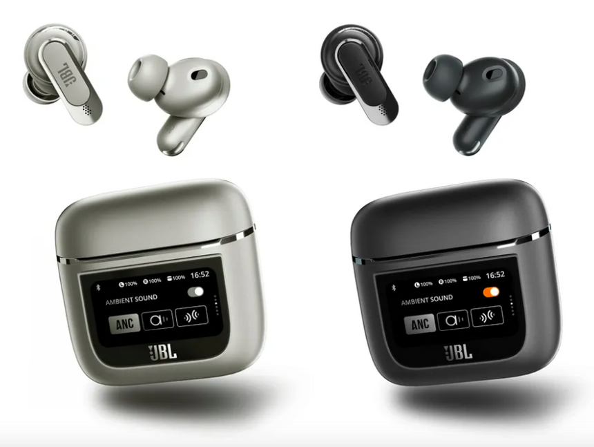 Беспроводные наушники JBL получили футляр с сенсорным экраном. Смартфон больше не нужен