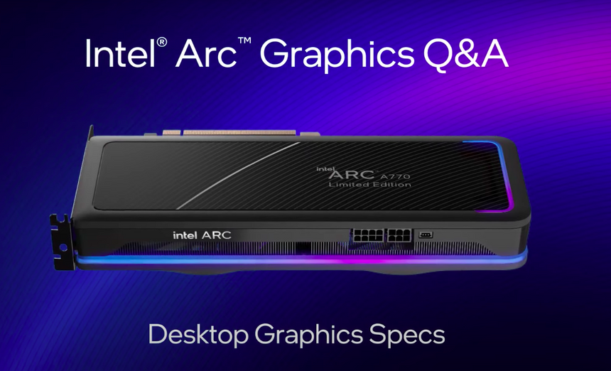 Intel впервые назвала характеристики своих видеокарт для домашних компьютеров