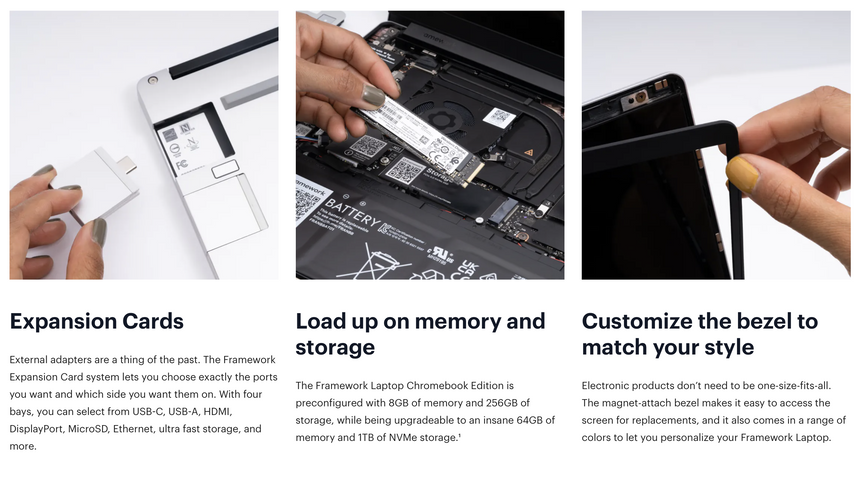 Собери сам: Google и Framework выпустили модульный ноутбук