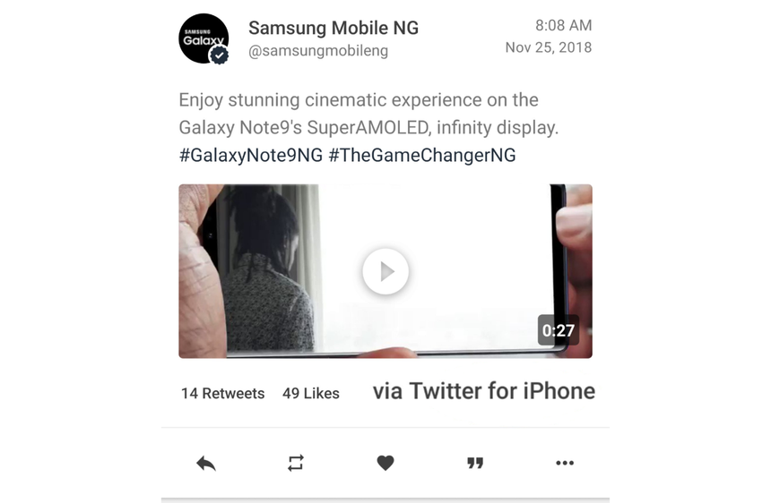 Никаких «отправлено с iPhone» от руководителей Samsung: Twitter начнёт скрывать тип устройства в постах