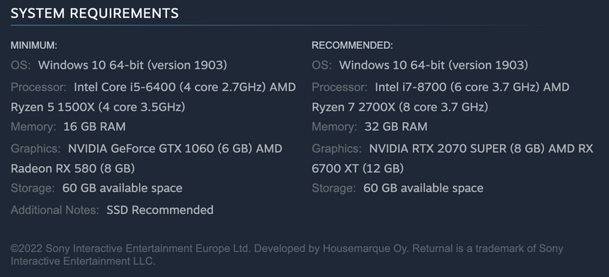 На компьютеры перенесли «фирменную» игру с PlayStation 5. Для её запуска нужно 32 ГБ оперативной памяти