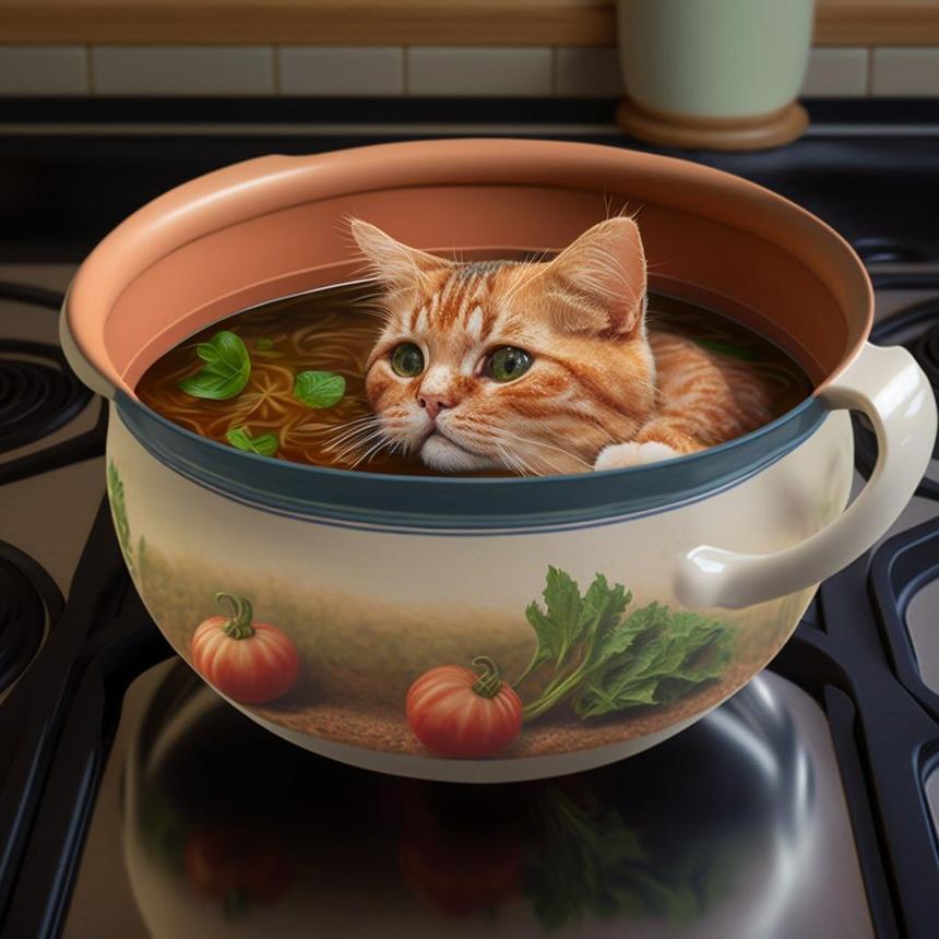 Лес рук и суп с котом: нейросеть создала картинки по мотивам русских фразеологизмов