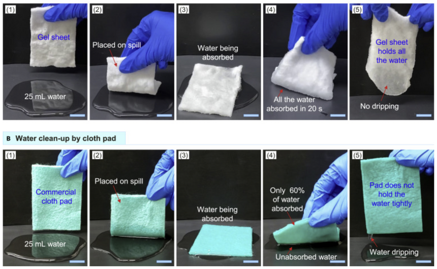 Учёные создали материал, впитывающий любую жидкость со скоростью пылесоса