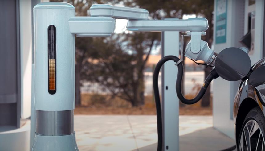 Автопроизводитель Hyundai представил на видео робозарядку для электромобилей