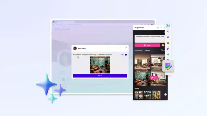 В браузере Microsoft теперь каждый желающий может создать картину. Спасибо нейросетям