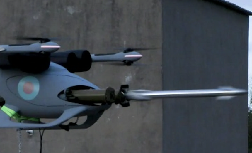 В Британии разработали квадрокоптер, способный стрелять ракетами