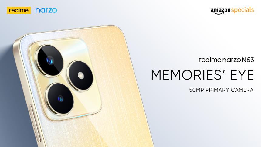 50% заряда всего за 34 минуты: раскрыты характеристики смартфона Realme Narzo N53