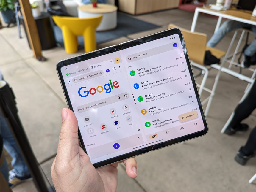Оказывается, складной смартфон Google Pixel Fold не раскрывается полностью