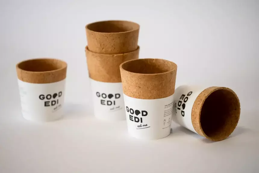 Новый стартап создал съедобные чашки