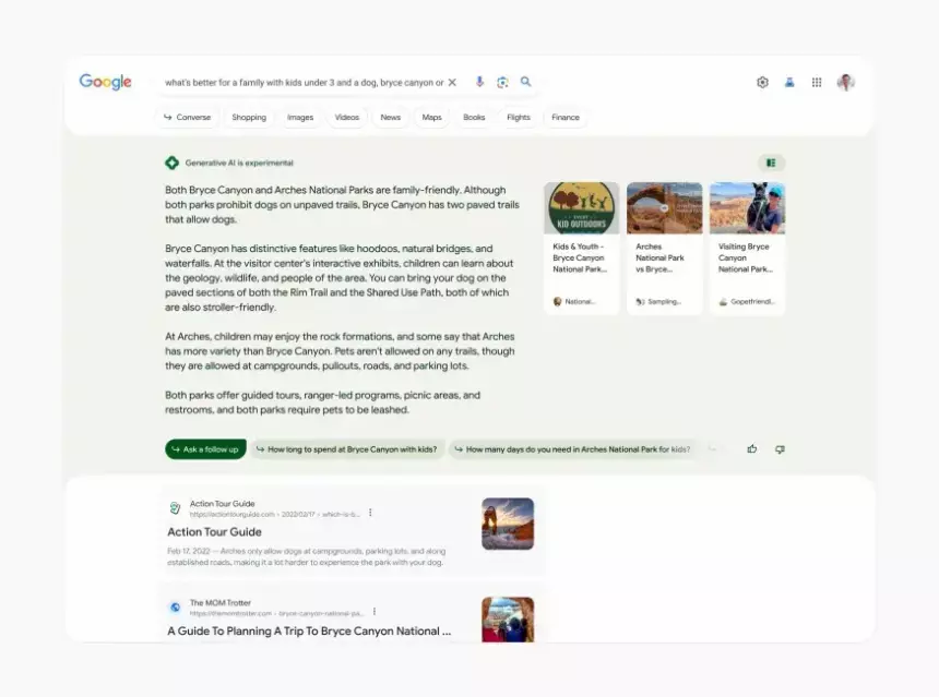 Google начал пускать обычных пользователей к поиску на базе искусственного интеллекта