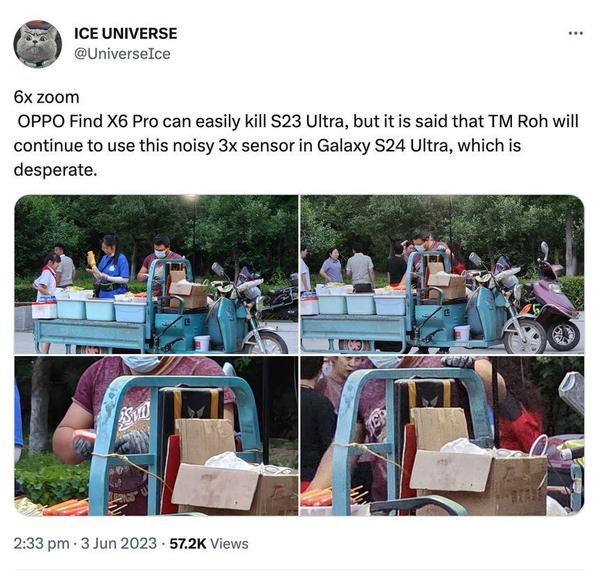 Позорище: флагманский Samsung Galaxy S24 Ultra получит оптический зум хуже, чем у уже вышедшего Oppo Find X6 Pro