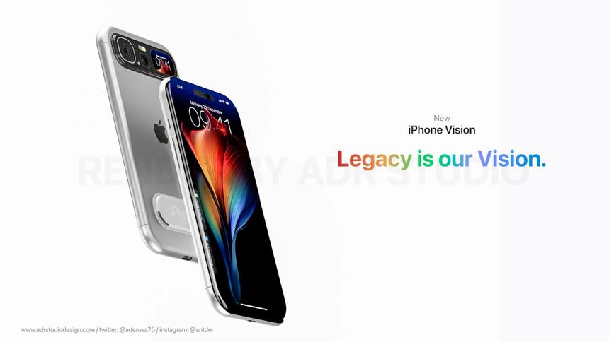 Опубликовано фото iPhone в новом дизайне, вдохновлённом AR-шлемом Vision Pro