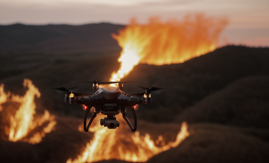 Дрон научили переживать 200-градусную жару в течение 10 минут при помощи аэрогеля