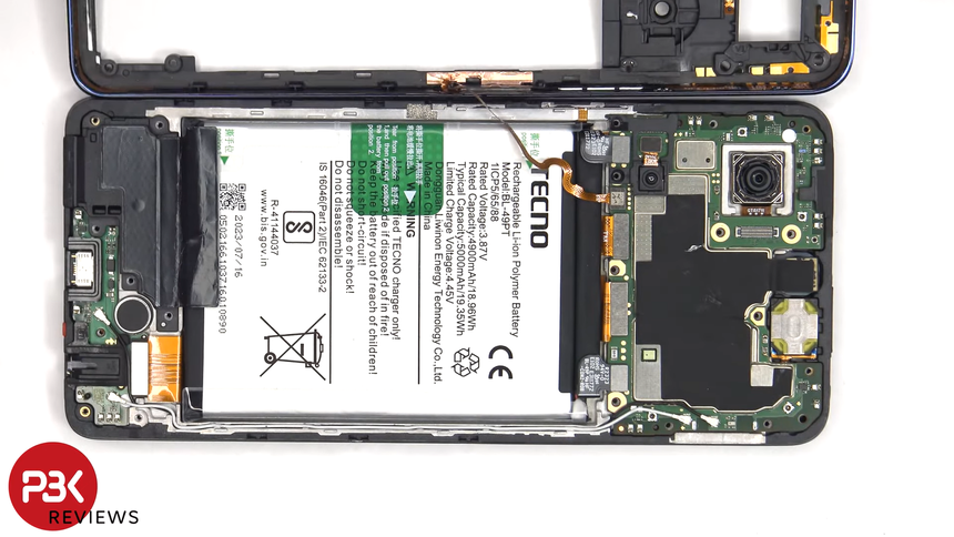 Новый смартфон Tecno Pova 5 Pro получил лишь 6.5 баллов из 10 за ремонтопригодность