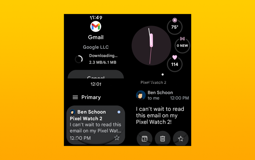 Google выпустила Gmail для часов