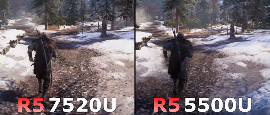 Игры на встроенной графике ноутбука: Ryzen 5 5500U против Ryzen 5 7520U