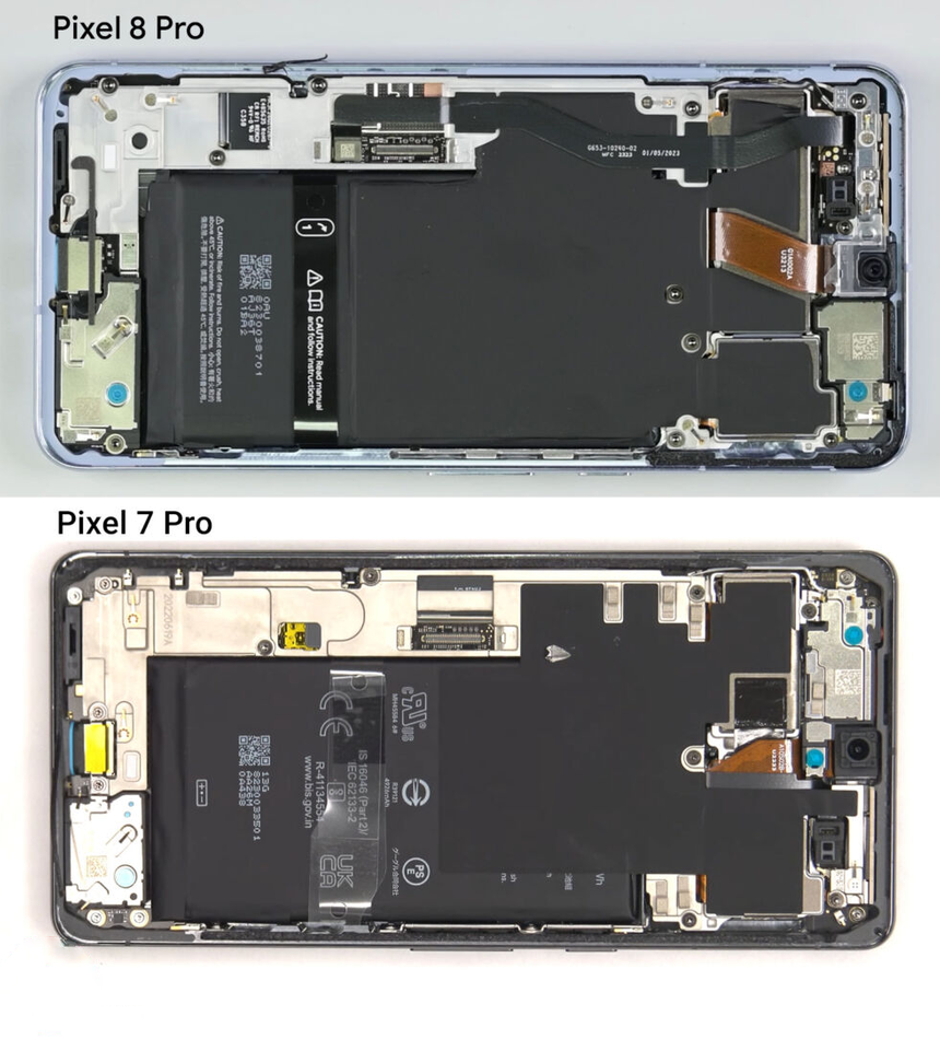 Гигантская надпись Google и улучшенное охлаждение: разборка Pixel 8 Pro раскрыла «внутренние секреты» смартфона