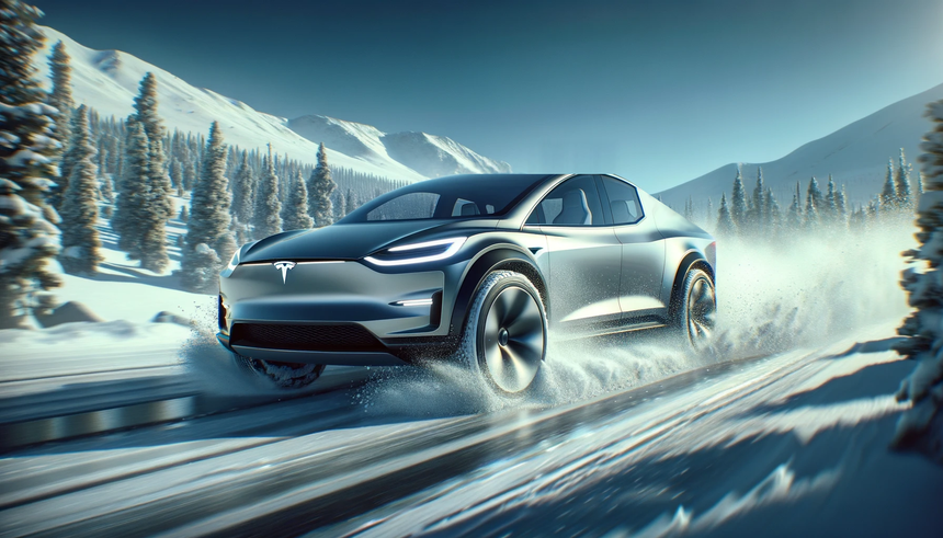 Электропикап Tesla Cybertruck протестировали в зимних условиях