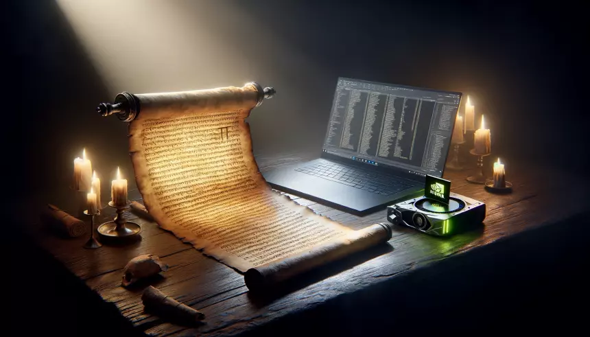 Студент расшифровал слово в древнем свитке с помощью ИИ и видеокарты NVIDIA