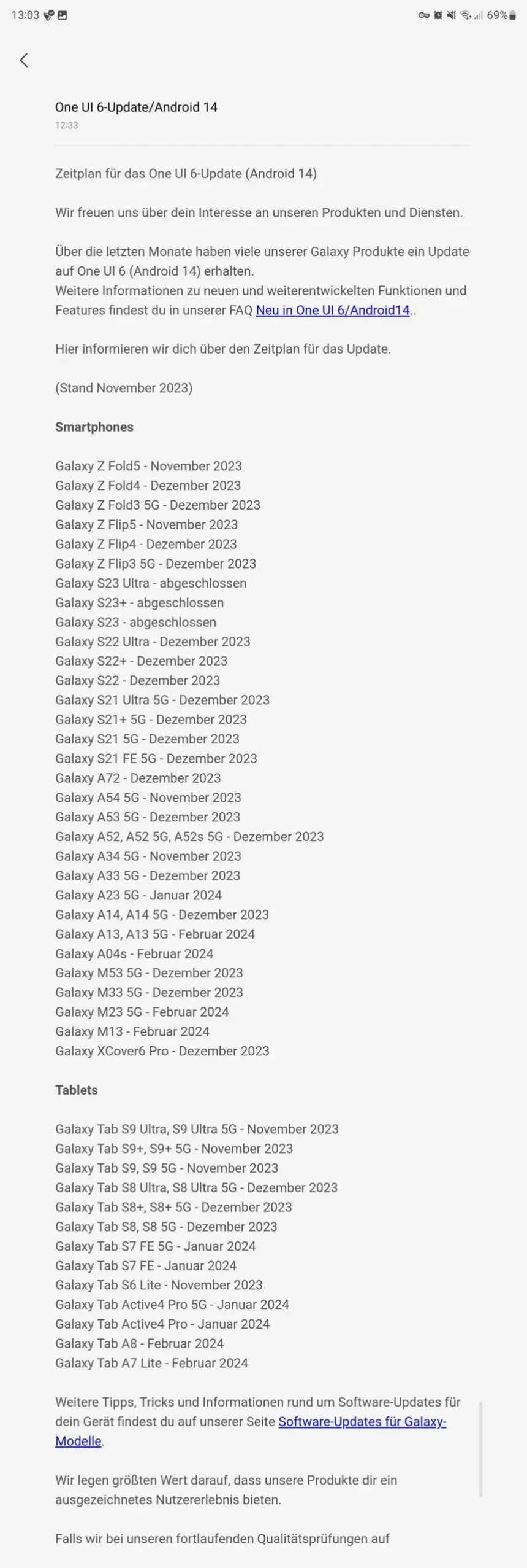 Смартфоны Samsung будут получать Android 14 по очереди: список моделей выглядит так