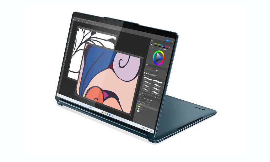Опубликованы живые фото нового ноутбука Lenovo Yoga Book 9i с двумя экранами