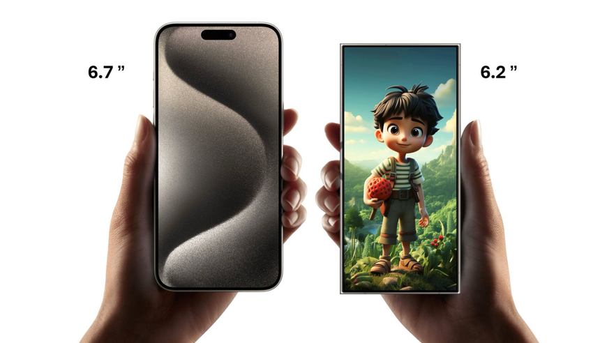 Размеры таинственного Samsung Galaxy S24 Ultra Mini сравнили с iPhone 15 Pro Max