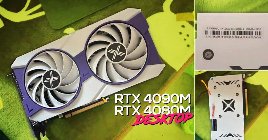 В Китае начали продавать «ноутбучные» видеокарты RTX 4080M и 4090M, переделанные в «десктопные»