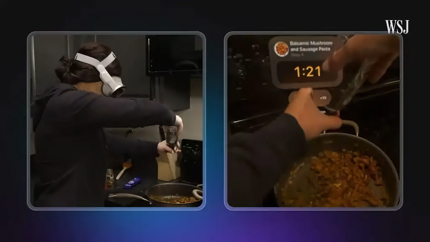 Шлем Apple Vision Pro за $3500 использовали при готовке еды