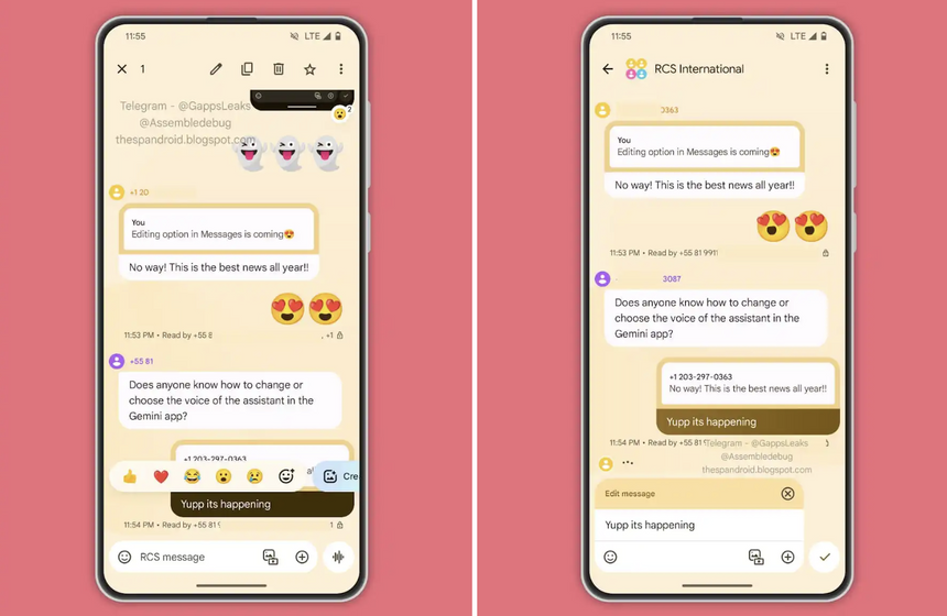 Google Сообщения позволят редактировать отправленные SMS: как это будет работать