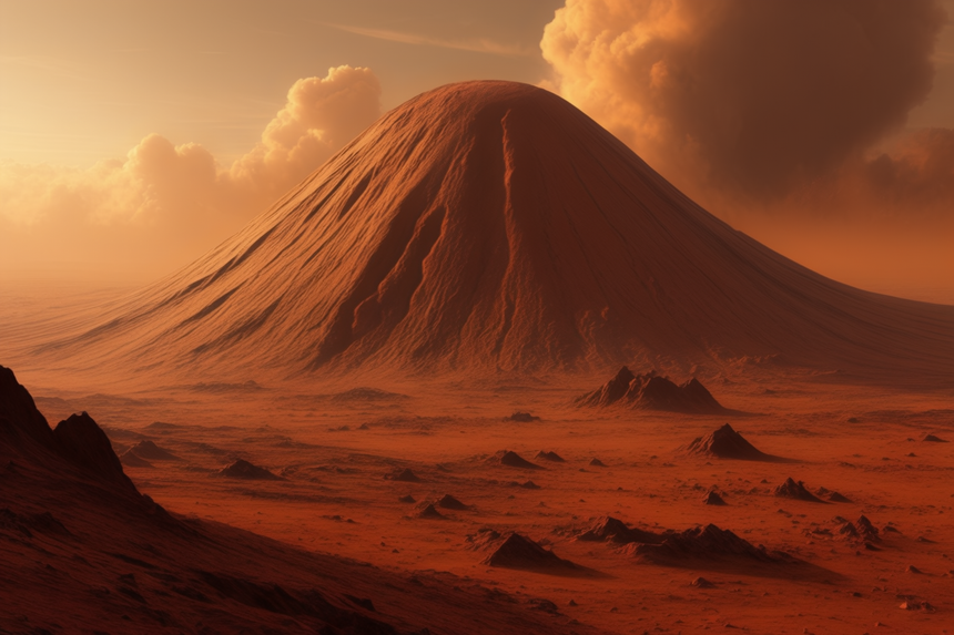 Обнаружен массивный марсианский вулкан, скрывавшийся от посторонних глаз