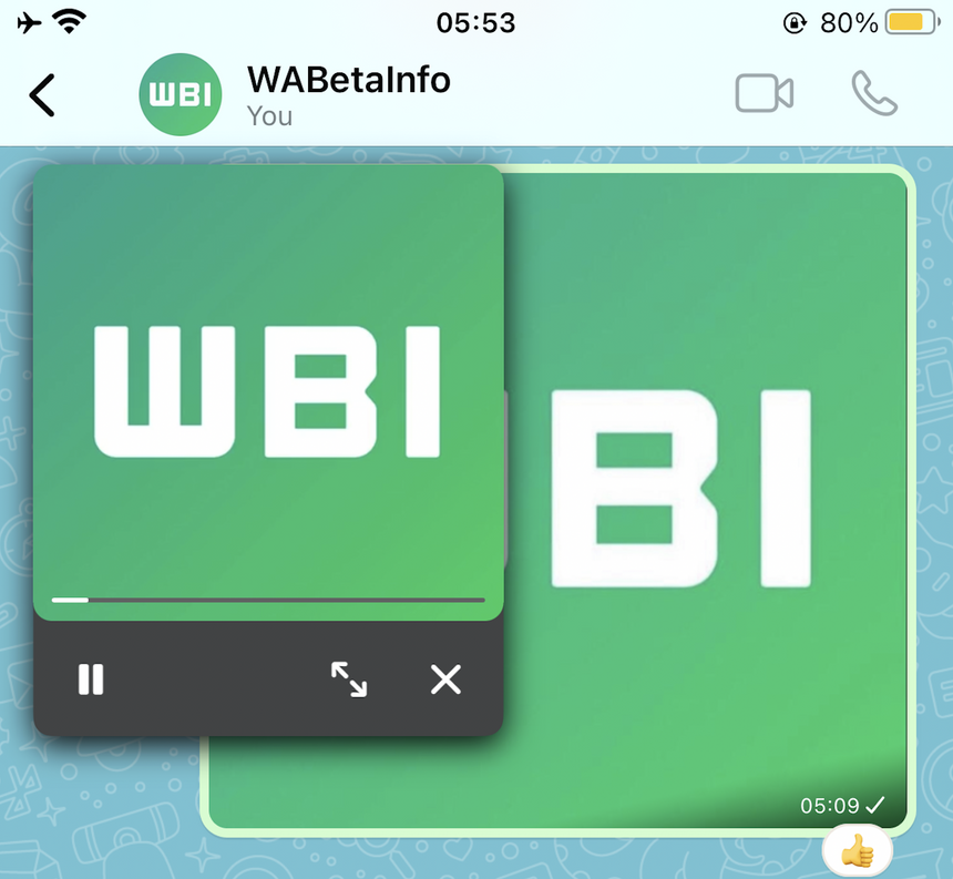 По следам Telegram: в WhatsApp появится картинка в картинке при просмотре видео